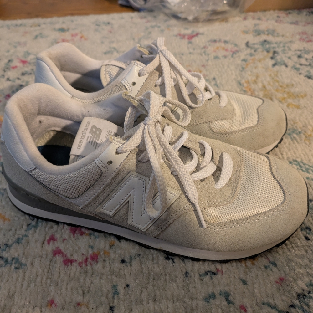 New Balance Gray and White Women's Sneakers